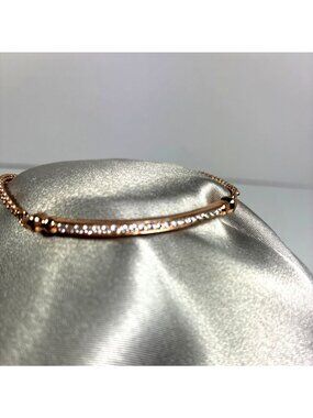 Kendra Scott Gold Pavé Bar Slider Bracelet Adjustable Crystal Chain